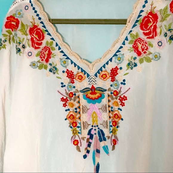 Johnny Was box embroidered oversized shirt S - Picture 2 of 4